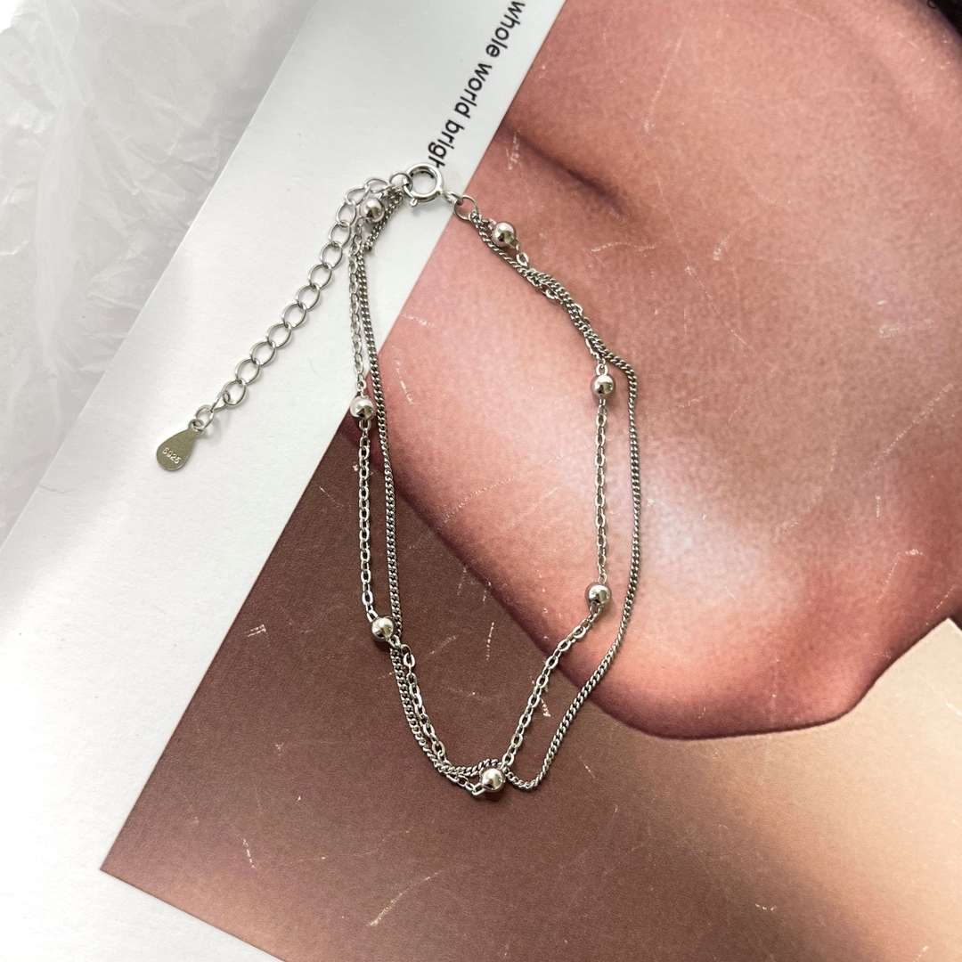 [NOVO]繊細なビーズの二重ブレスレット