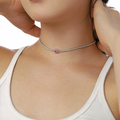 [NEU] Halskette mit 1,0 Karat glänzendem ovalen Schliff