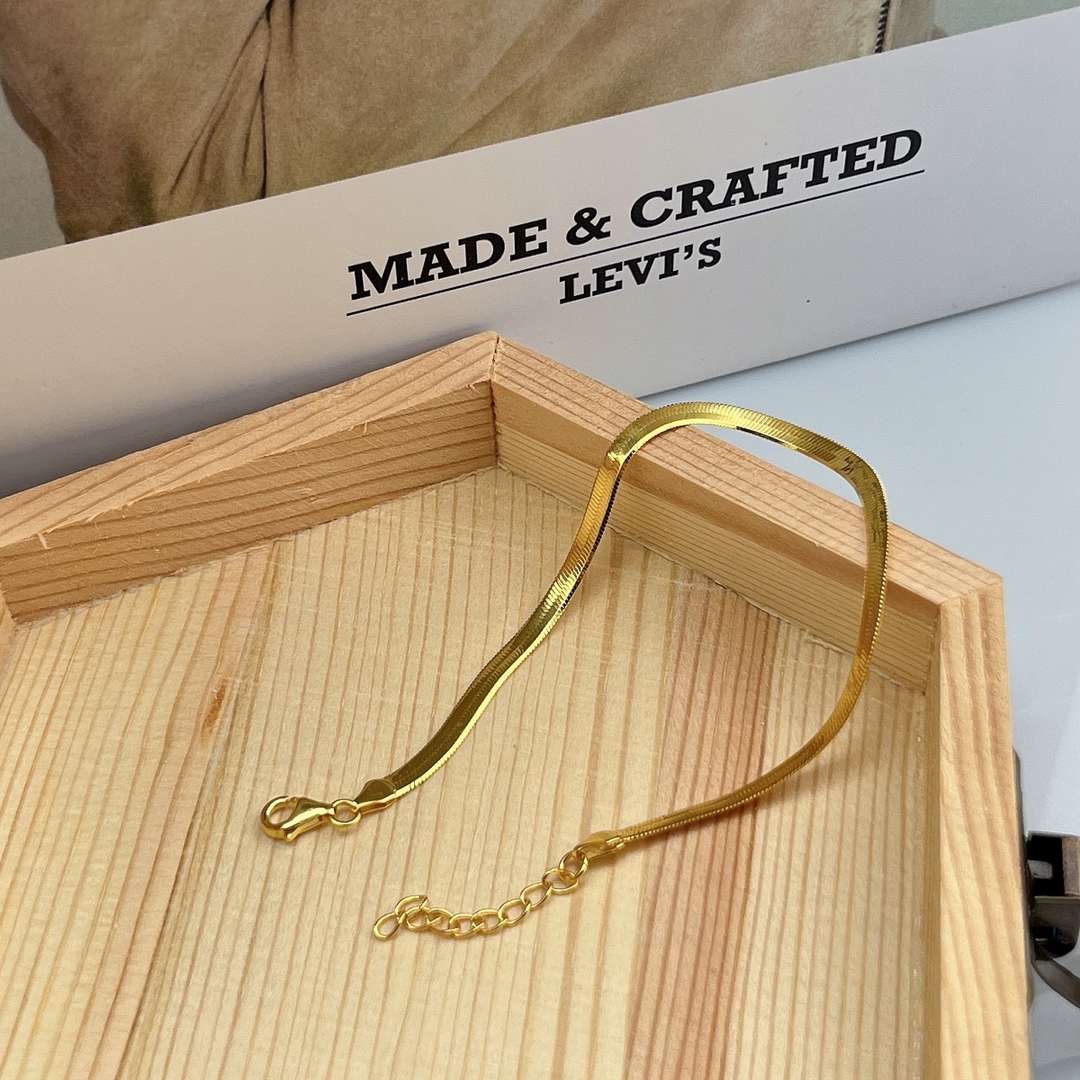 [NOVO]フラットスネークボーンチェーンブレードネックレス