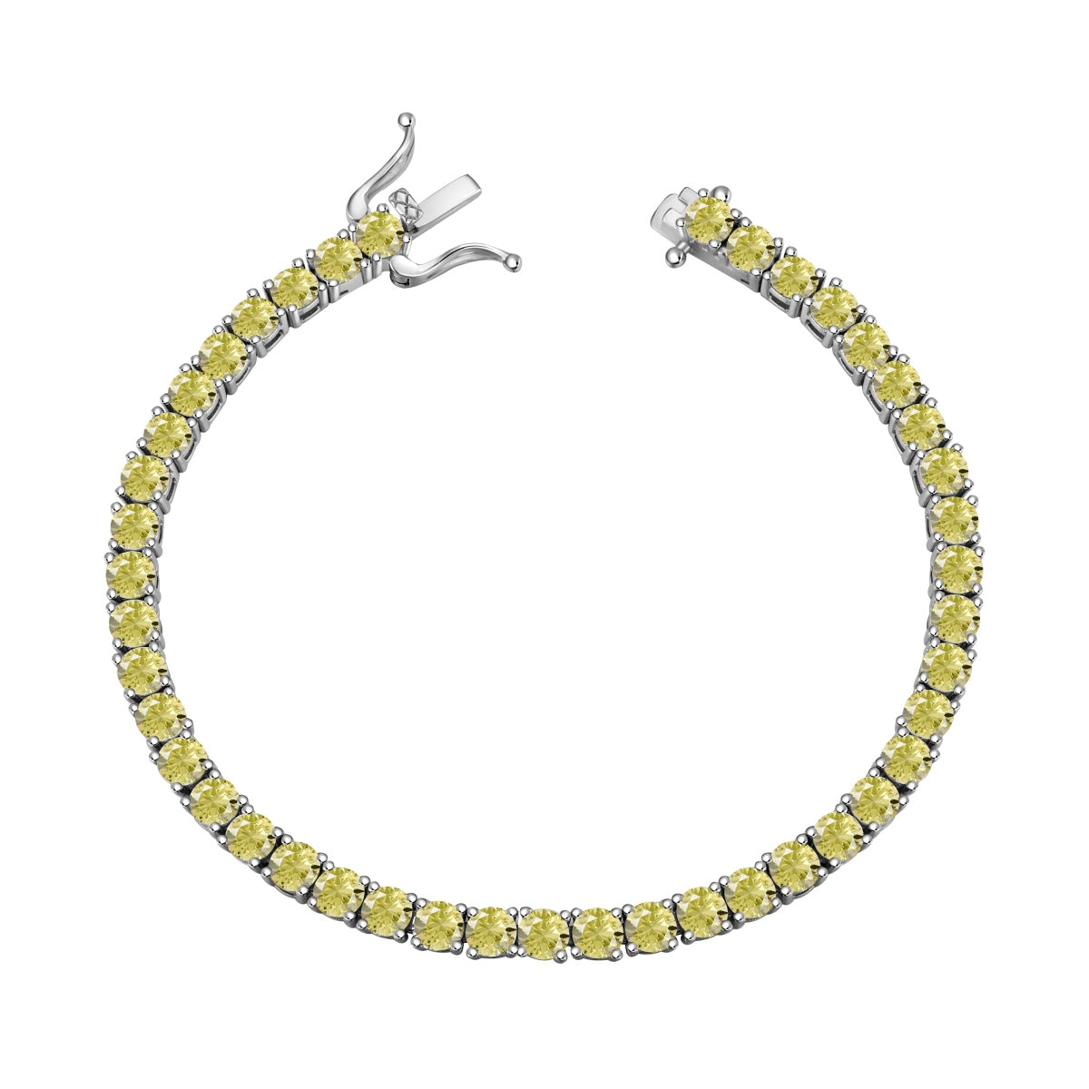 [GALE]Ornate Dazzling Round Cut Tennis Bracelet