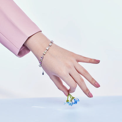 [NOVO] Zartes, bezauberndes Armband mit Smaragdschliff für jeden Tag