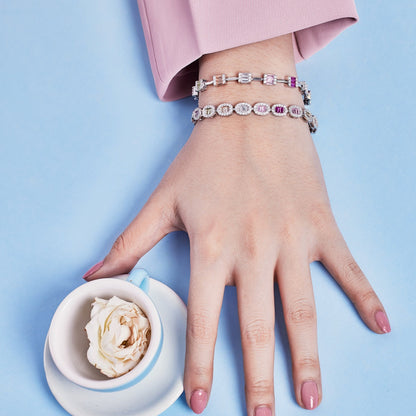 [NOVO] Zartes, bezauberndes Armband mit Smaragdschliff für jeden Tag