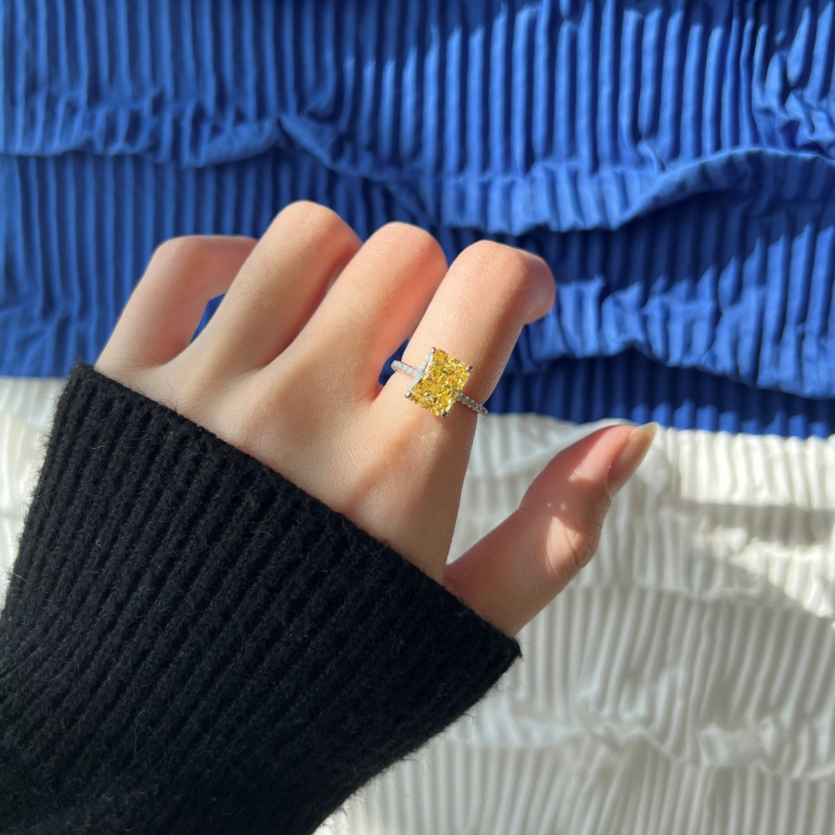 [NOVO]4.0カラットのラグジュアリーエンゲージリング