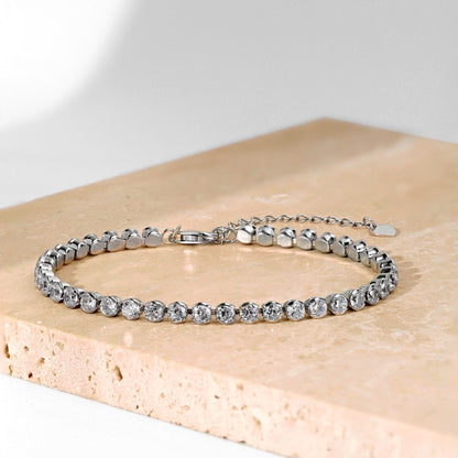 [GALE]Ornate  Sparkling Round Cut Daily Bracelet