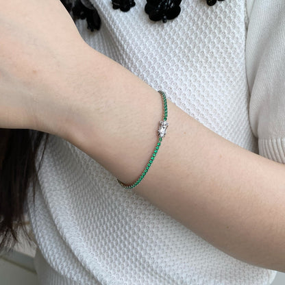[NOVO] Funkelndes, farbenfrohes Armband mit rundem Schliff für jeden Tag