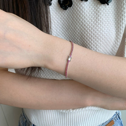 [NOVO] Funkelndes, farbenfrohes Armband mit rundem Schliff für jeden Tag