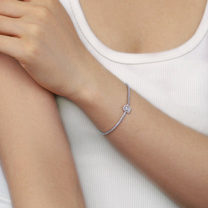 [NOVO]豪華で輝くスクエアシェイプのバンケットブレスレット