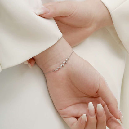 [NOVO]エレガントな小麦の葉の形のブレスレット