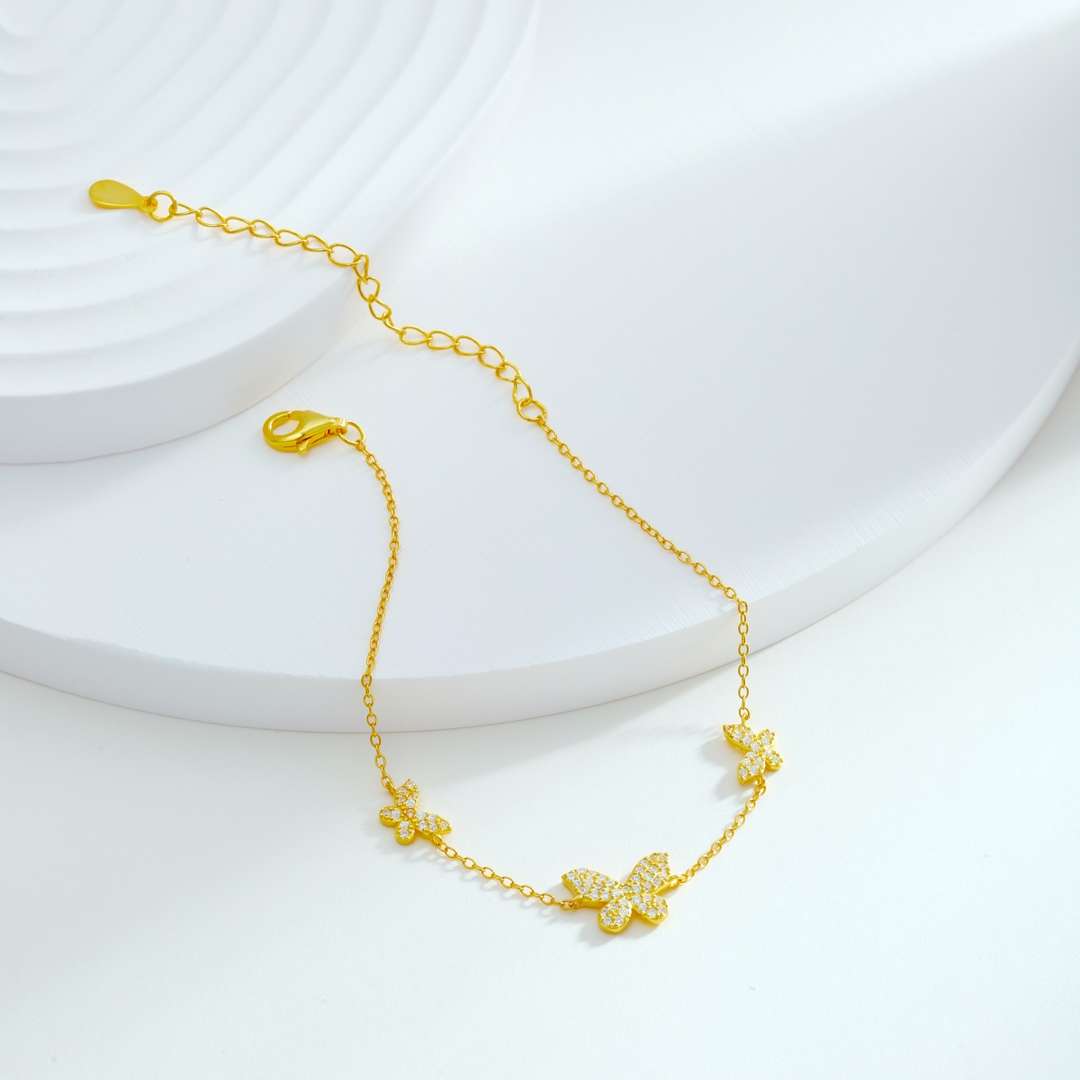 [NOVO]繊細なバタフライペンダントブレスレット