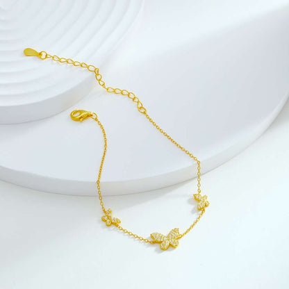 [NOVO]繊細なバタフライペンダントブレスレット