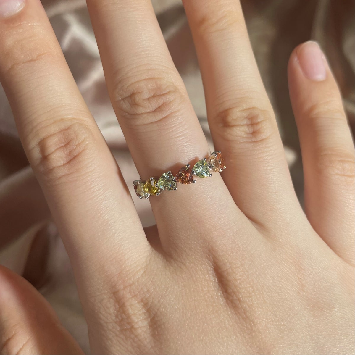 [NOVO]0.25カラット ラディアントロマンス ハートカット ラバーリング