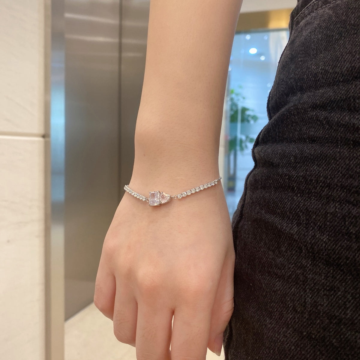 [GALE]Dazzling Unique Multi Shape Lover Bracelet