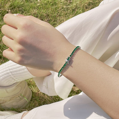 [NOVO]輝くカラフルなラウンドカットパーティーブレスレット