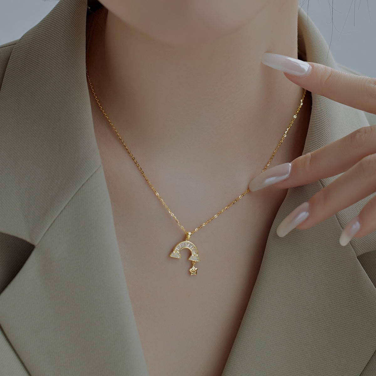 [NEU] Einzigartige Regenbogenstern-Halskette