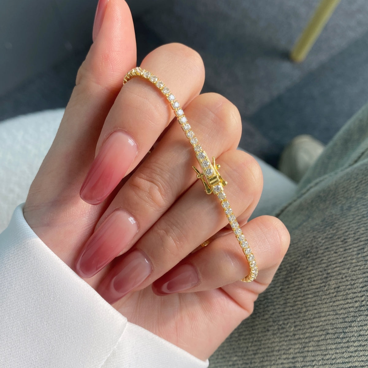 [GALE]Radiant Colorful Round Cut Party Bracelet