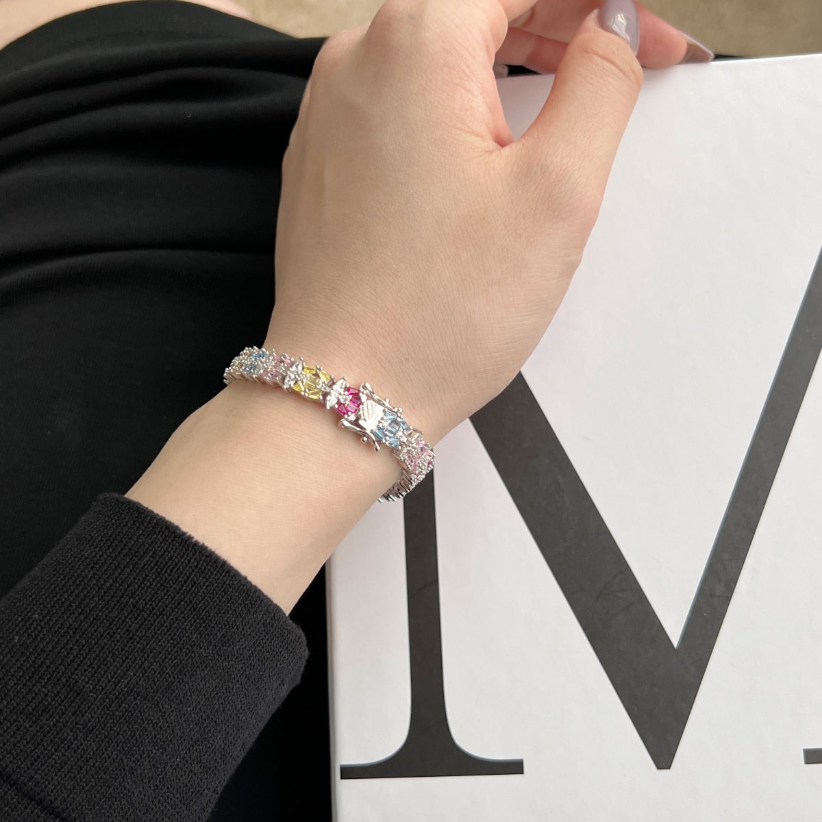 [GALE]Delicate Colorful Multi Cut Party Bracelet