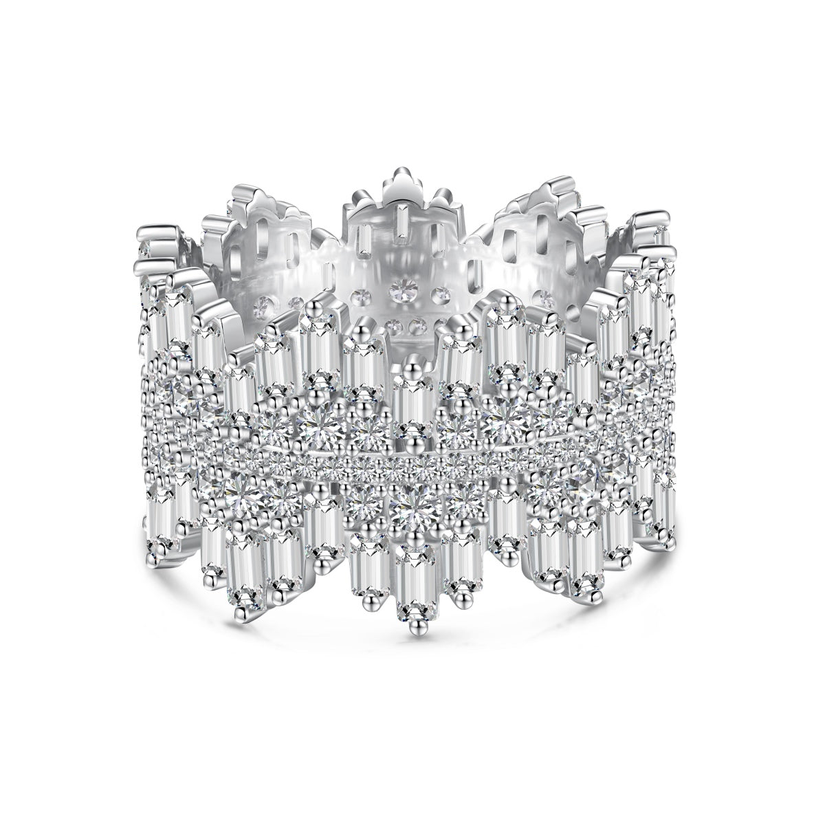 [NOVO]ラグジュアリーなカラフルラディアントカットデイリーリング