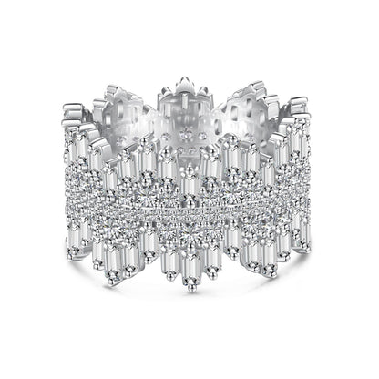 [NOVO]ラグジュアリーなカラフルラディアントカットデイリーリング