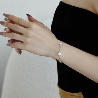 [NEU] Exquisites Armband mit vierblättrigem Kleeblatt