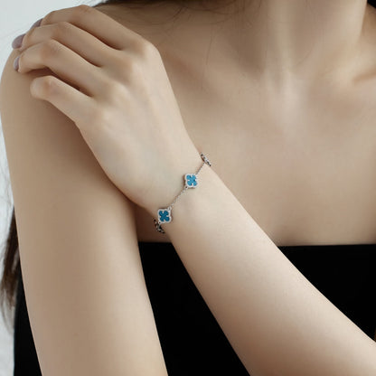 [NEU] Exquisites Armband mit vierblättrigem Kleeblatt