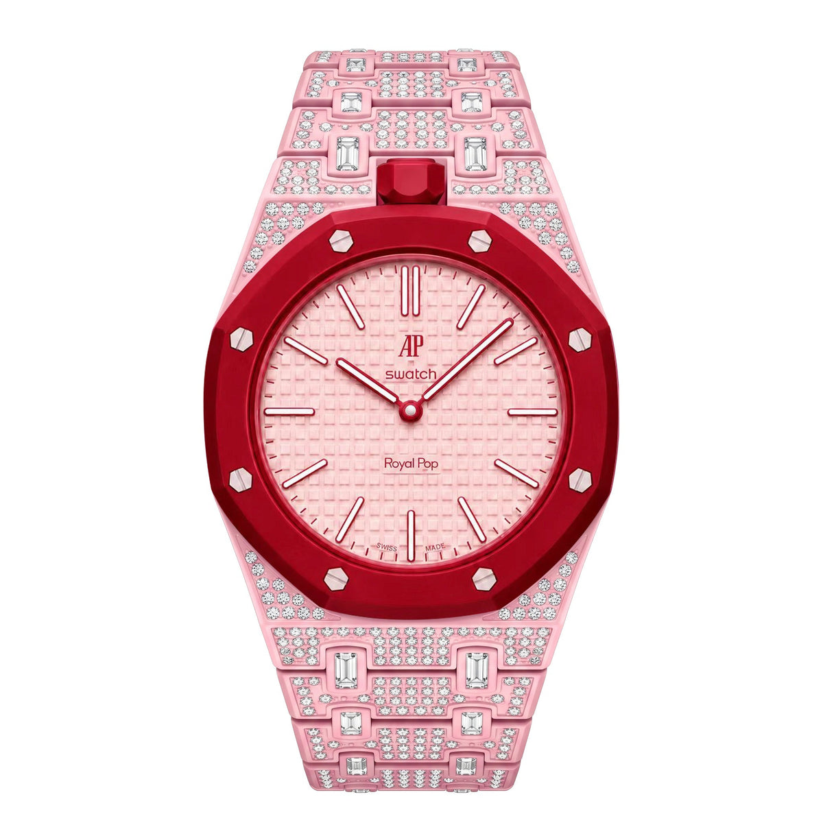 Royal Oak Pop Exclusive Bioceramic Case & Bioceramic Strap Full Diamond