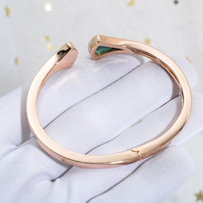 [GALE]DREAM BRACELET OPEN MALACHITE PINK GOLD