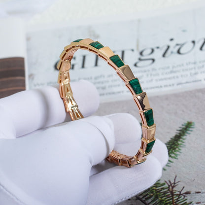[GALE]SERPENTI BRACELET PINK GOLD MALACHITE