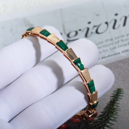 [GALE]SERPENTI BRACELET PINK GOLD MALACHITE