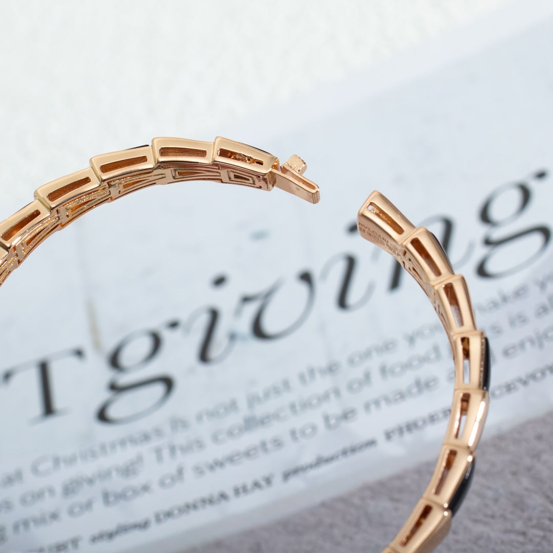 [GALE]SERPENTI BRACELET PINK GOLD ONYX