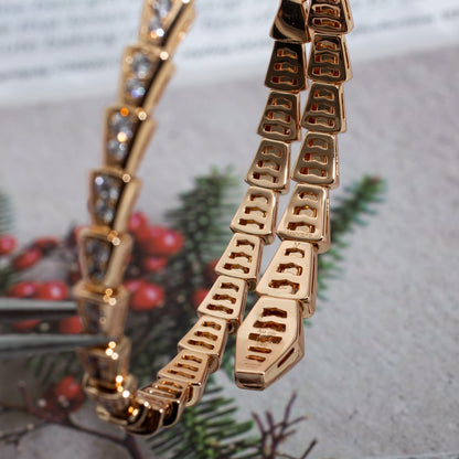 [GALE]SERPENTI BRACELET 6.8MM PINK GOLD DIAMOND