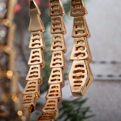 [GALE]SERPENTI BRACELET PINK GOLD DIAMOND DOUBLE ROW