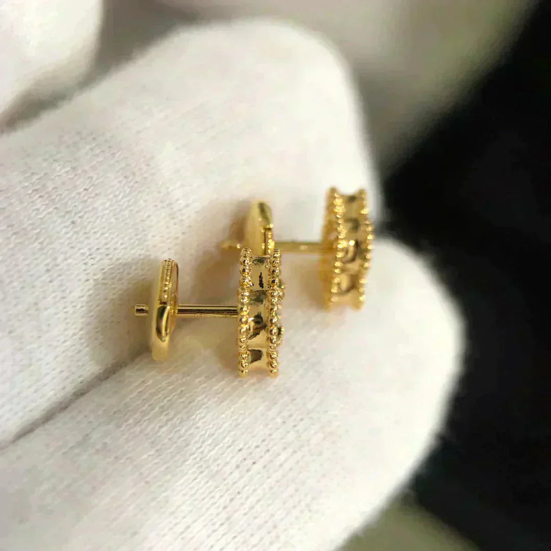 [NOVO]CLOVER MINI 9,5MM MALACHIT-OHRRINGE