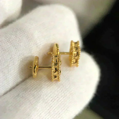 [NOVO]CLOVER MINI 9,5MM MALACHIT-OHRRINGE