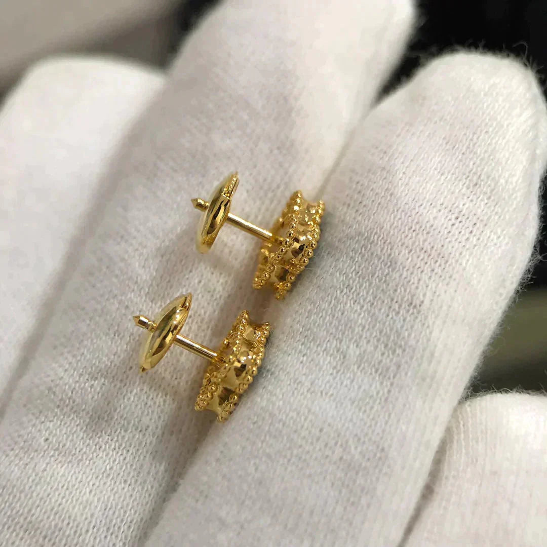 [NOVO]CLOVER MINI 9,5MM MALACHIT-OHRRINGE