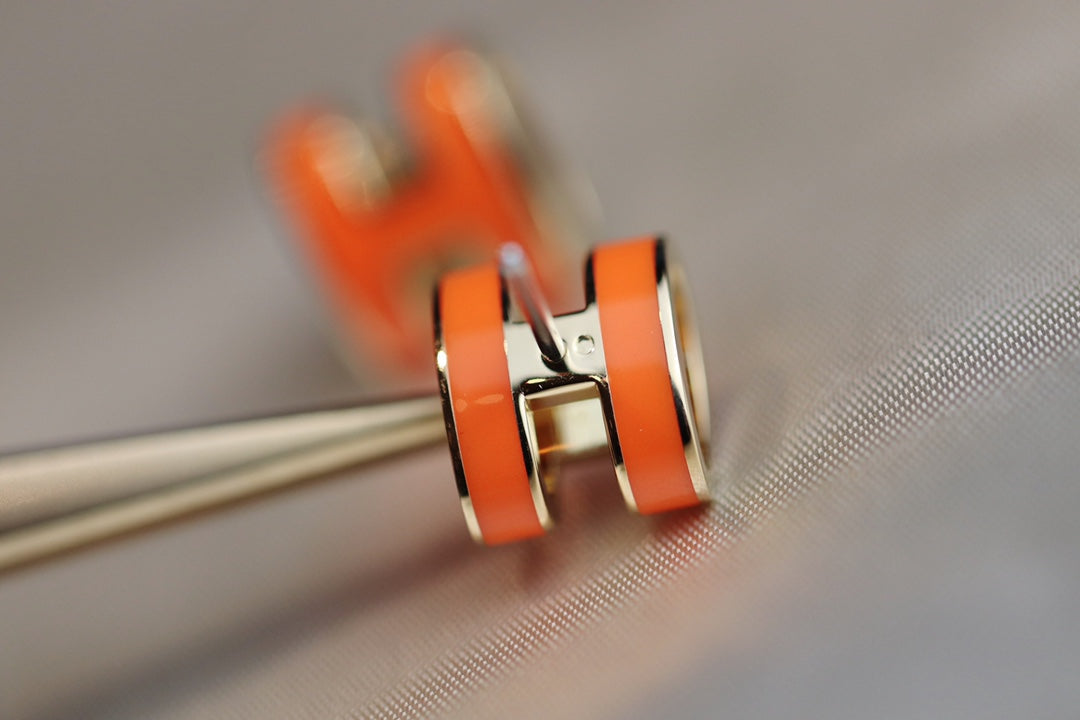 [GALE]MINI POP H EARRINGS ORANGE