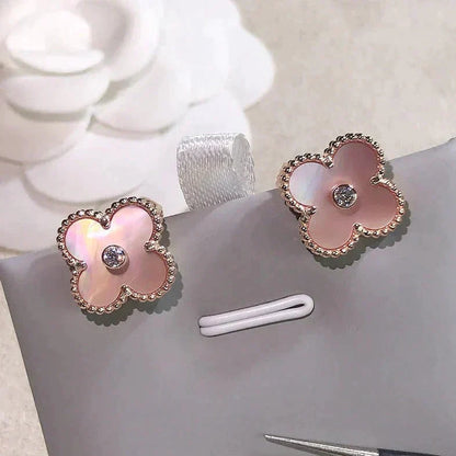 [NOVO]CLOVER MEDIUM 1 MOTIFS PINK POP DIAMOND OHREN