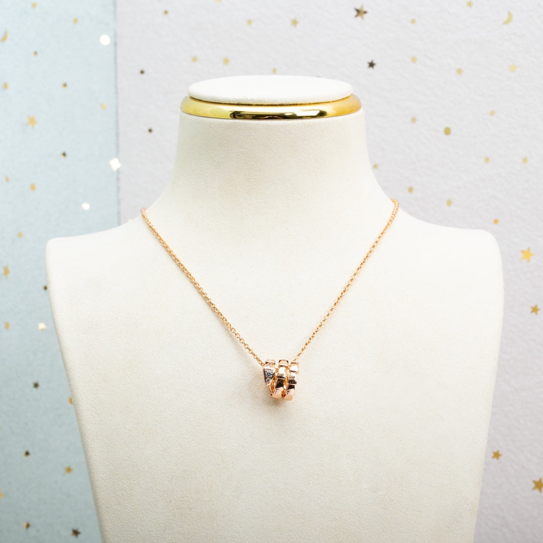 [GALE]SERPENTI PINK GOLD NECKLACE DIAMOND