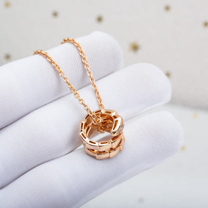[GALE]SERPENTI PINK GOLD NECKLACE DIAMOND