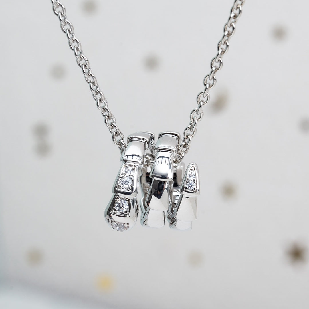 [GALE]SERPENTI SILVER NECKLACE DIAMOND