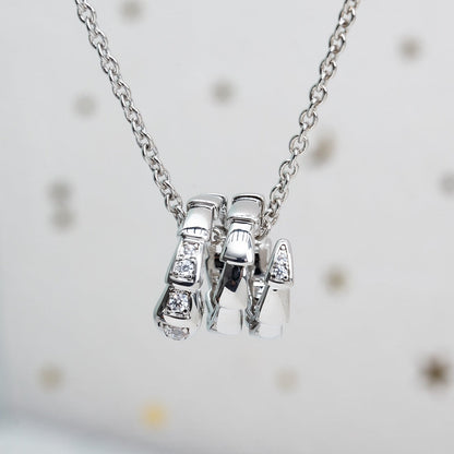 [GALE]SERPENTI SILVER NECKLACE DIAMOND