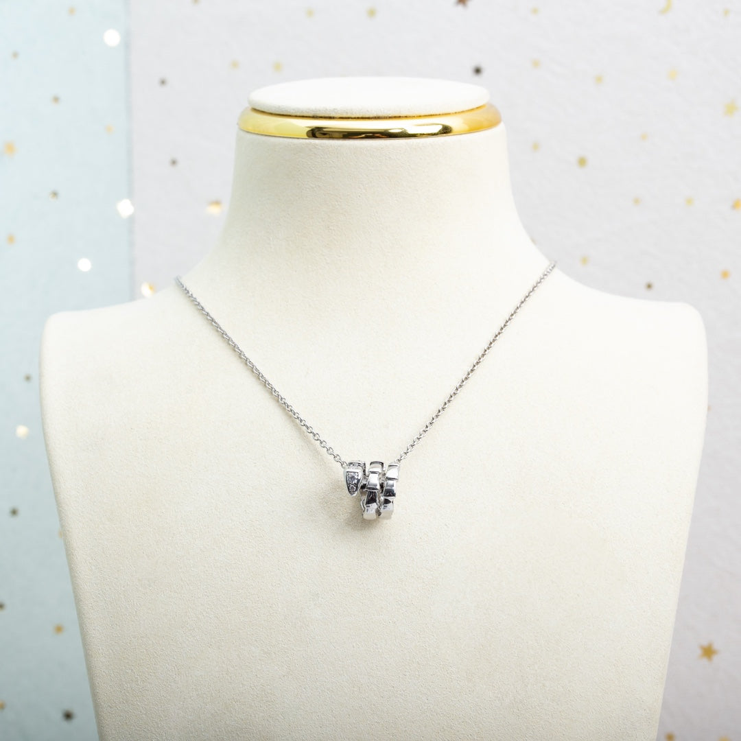 [GALE]SERPENTI SILVER NECKLACE DIAMOND