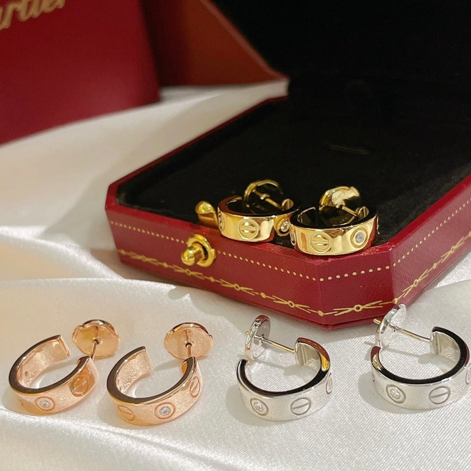 [GALE]LOVE EARRINGS 5.7MM 2 DIAMONDS