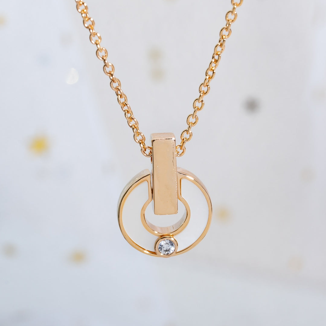 [GALE]GARI NECKLACE PINK GOLD MOP