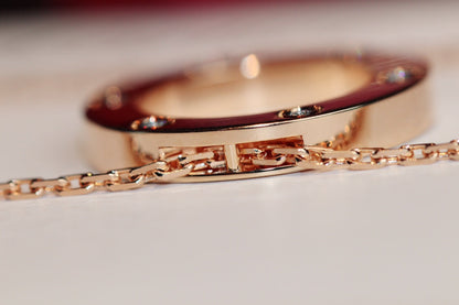 [NOVO]ラブネックレス 16mm 6ダイヤモンド ピンクゴールド