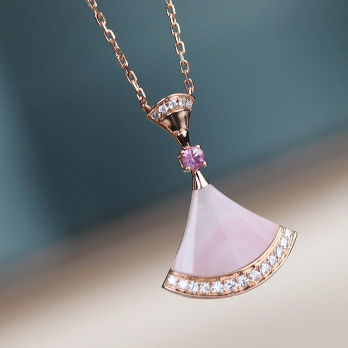 [GALE]DREAM NECKLACE PINK MOP DIAMOND
