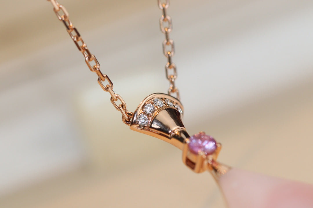 [GALE]DREAM NECKLACE PINK MOP DIAMOND