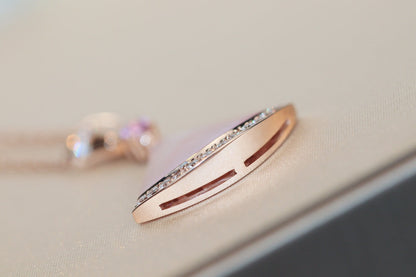 [GALE]DREAM NECKLACE PINK MOP DIAMOND