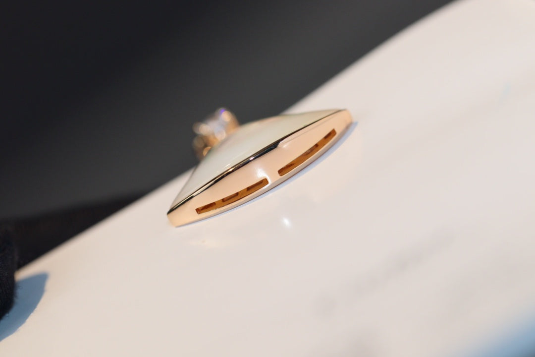 [GALE]DREAM NECKLACE WHITE MOP PINK GOLD 1 DIAMOND