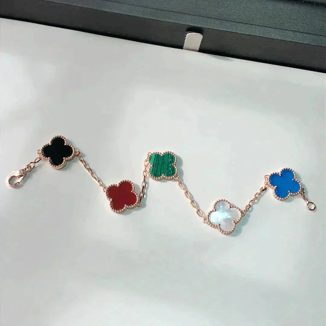[GALE]CLOVER 5 MOTIFS MULTICOLOR  BRACELET