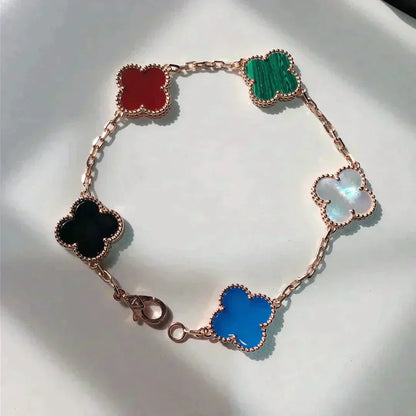 [GALE]CLOVER 5 MOTIFS MULTICOLOR BRACELET